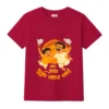 ami babar dhunuchi nacher sathi kids t-shirt maroon