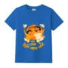 ami babar dhunuchi nacher sathi kids t-shirt royal blue