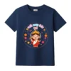 ami babar misti durga kids tshirt navy blue