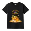dhaker tale nachbo kids durga puja t-shirt black