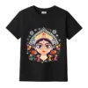 maa durga portrait kids t-shirt black