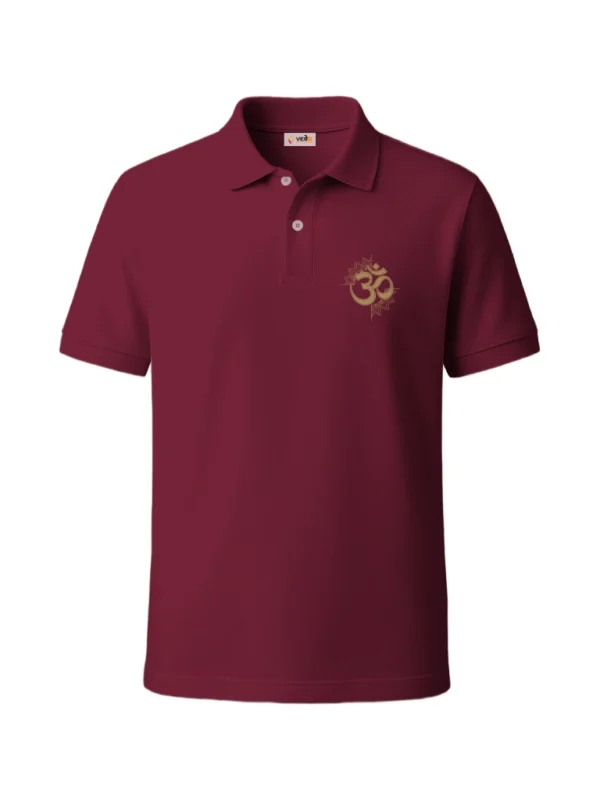 om edition polo unisex maroon