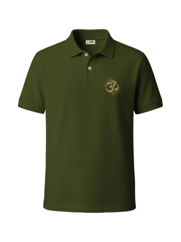 om edition polo unisex olive green