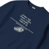 Bhagwat Gita Collections Premium Sweatshirt For Men, Women – Verse 4.8 Navy Blue