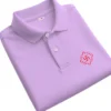 Polo T-Shirt Swastik Red Lotus Design lavender fold