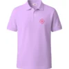 Polo T-Shirt Swastik Red Lotus Design lavender