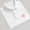 Polo T-Shirt Swastik Red Lotus Design white fold